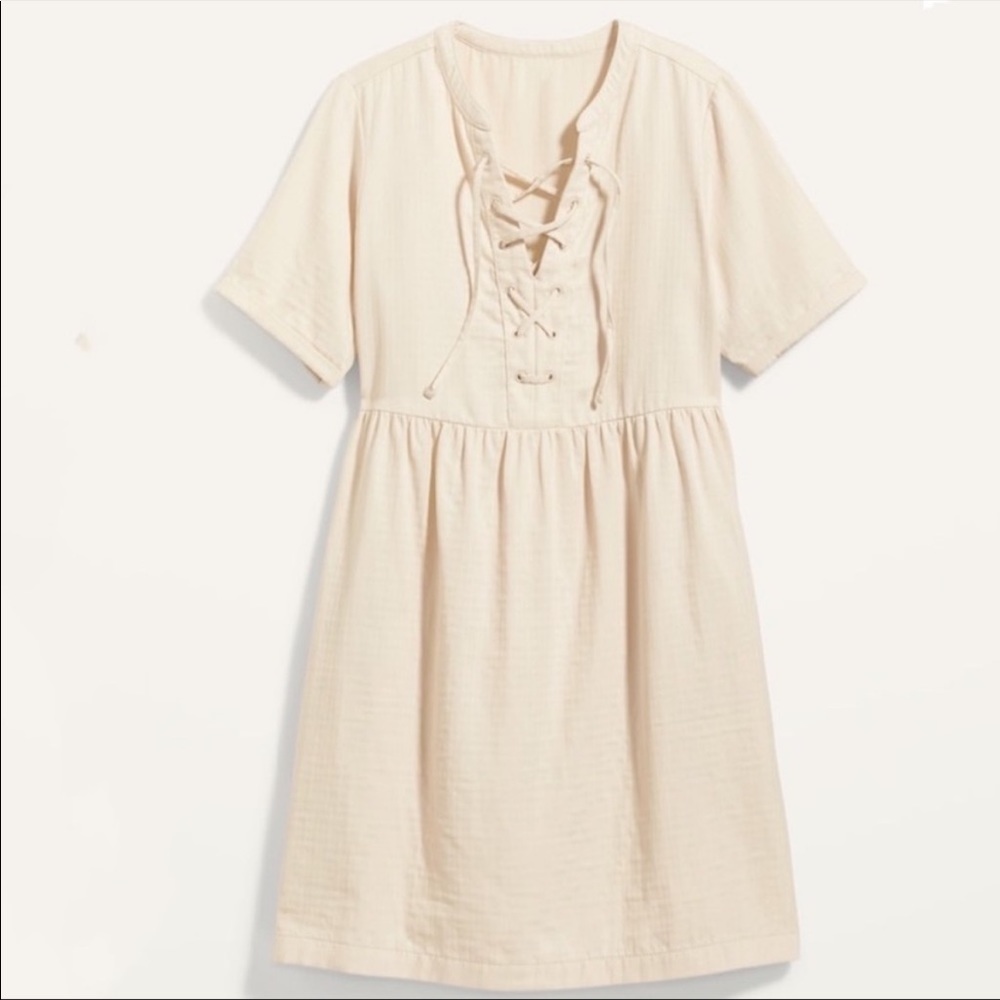 Old Navy Lace up fit & flare mini dress